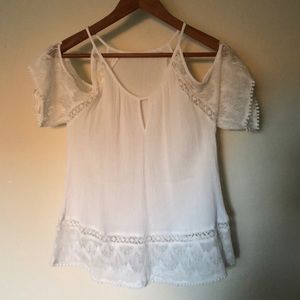 Boho cold shoulder top